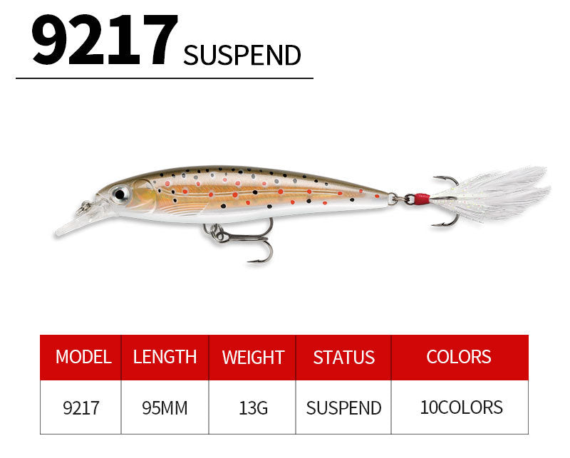 95mm 13g Artificial floating minnow fishing lure