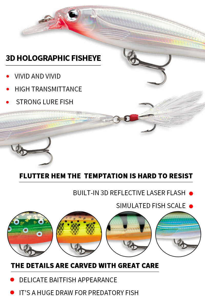 95mm 13g Artificial floating minnow fishing lure